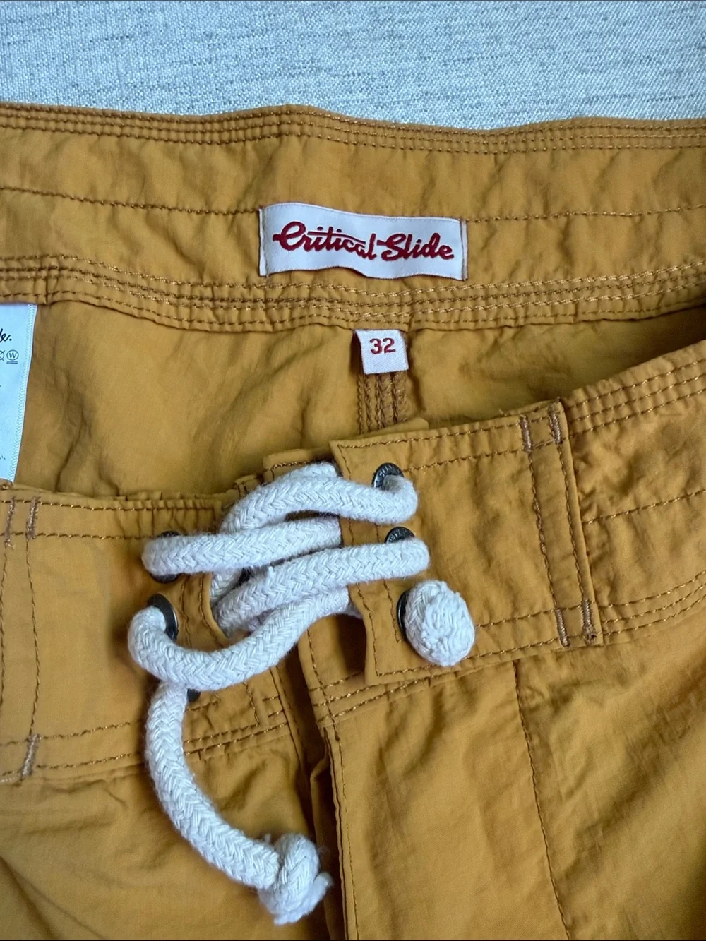 Men's Mustard Yellow Board Shorts Surf Swim Trunks